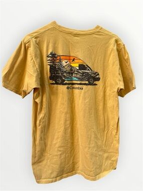 (2/$20) Columbia Men’s Yellow Graphic Short-Sleeve T-Shirt